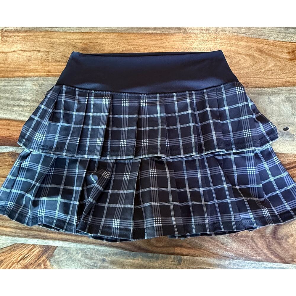 Faye+Florie Medium Tennis Golf Skirt/Skort Black & White Plaid
